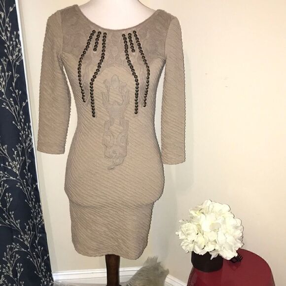 Free People Studded Textured Bodycon Dress - Picture 2 of 10